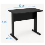 Mesa Escritório 0,80×0,60m – JOB – PRETO/PRETO – 43088 Master Móveis para Escritório JOB Preto 15 mm 10