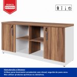 Armário Baixo GOLD Credenza ESPECIAL – 1,60×0,73×0,45m – NOGALSEVILHA / BRANCO – 34502 Master Móveis para Escritório Linha 40 mm Nogal – Branco 9 Armário Baixo GOLD Credenza ESPECIAL – 1,60×0,73×0,45m – NOGALSEVILHA / BRANCO – 34502 Master Móveis para Escritório Linha 40 mm Nogal – Branco 9