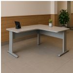 Estação de Trabalho 1,40×1,40m s/ Gaveta – JOB – CINZA / CINZA – 43008 Master Móveis para Escritório JOB Cinza 15 mm 11