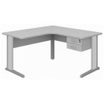 Estação de Trabalho 1,40×1,40m com 02 Gavetas – JOB – CINZA / CINZA – 43019 Master Móveis para Escritório JOB Cinza 15 mm 9 Estação de Trabalho 1,40×1,40m com 02 Gavetas – JOB – CINZA / CINZA – 43019 Master Móveis para Escritório JOB Cinza 15 mm 9