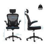 Cadeira de Escritório Tela ZAION – Cor Preto – 20098 Master Móveis para Escritório Cadeira de Tela 15