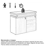 Armário Baixo 03 Gavetas e Porta (MISTO) – NOGAL SEVILHA/BRANCO – 34422 Master Móveis para Escritório Linha 40 mm Nogal – Branco 18