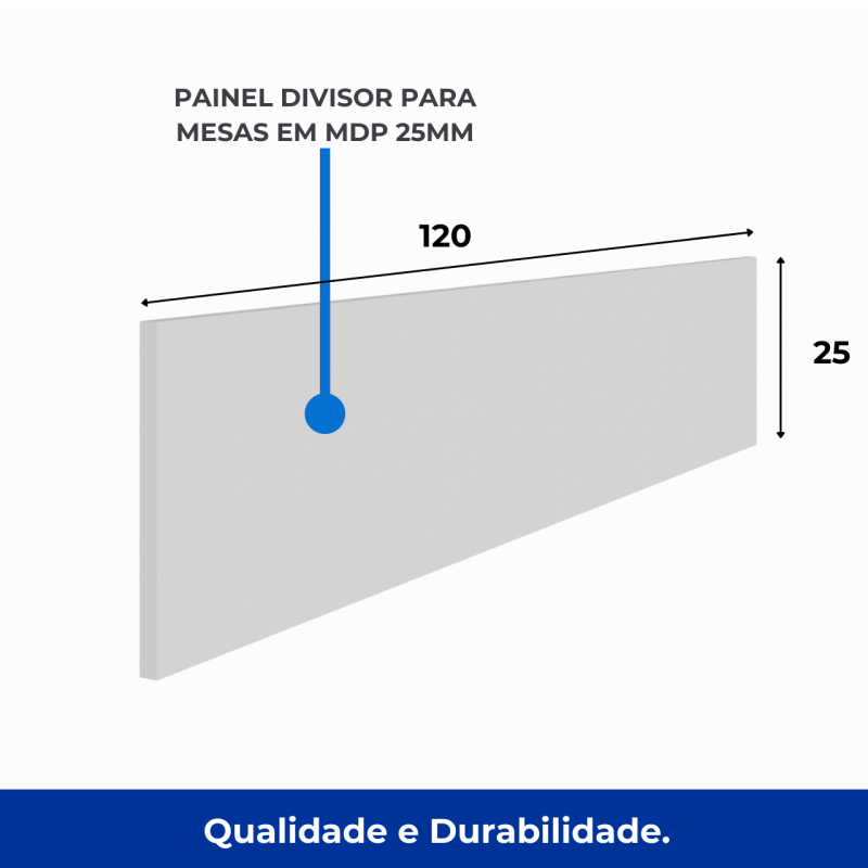 Estação de Trabalho Dupla 1,20×1,35m c/ 02 Gavetas c/ ponto de tomada PÉ QUADRO – Cor Nogal Sevilha/Branco – 34423 Master Móveis para Escritório Linha 40 mm Nogal – Branco 5
