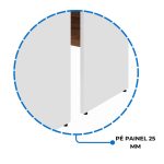 Estação de Trabalho Dupla 1,20×1,35m 02 Lugares sem Gavetas c/ ponto de tomada PÉ PAINEL – Nogal Sevilha/Branco – 34428 Master Móveis para Escritório Linha 40 mm Nogal – Branco 18