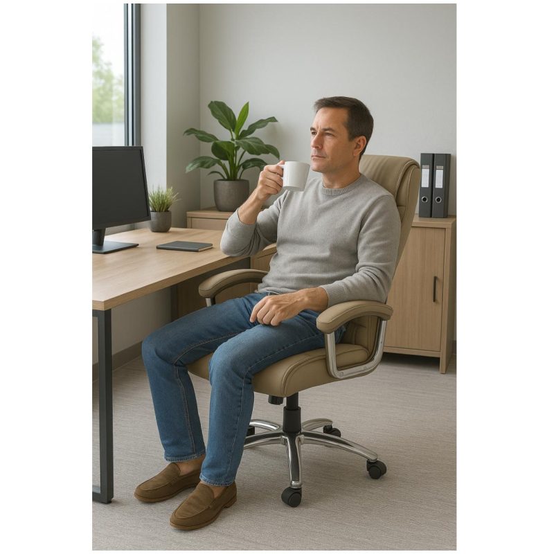 Poltrona Presidente LUXO c/ mola Ensacada – COR FENDI – 30061 Master Móveis para Escritório Presidente 9