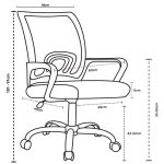 Cadeira de Escritório Tela TURYA c/ braço – Cor Preto – 34044 Master Móveis para Escritório Cadeira de Tela 14