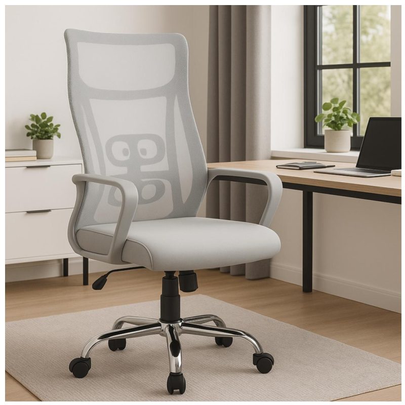 Cadeira de Escritório Tela NAVI CINZA – COR CINZA – 20081 Master Móveis para Escritório Cadeira de Tela 8