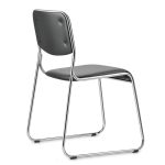 Cadeira Interlocutor Estofada Dakar – Corino Preto – 25008 Master Móveis para Escritório Cadeira Fixa Estofada 10