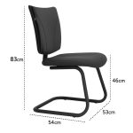 Cadeira de Escritório B-ONE Base em “S” Preta – Corino Preto – 31032 Master Móveis para Escritório Cadeira Fixa Estofada 15