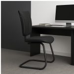 Cadeira de Escritório B-ONE Base em “S” Preta – Corino Preto – 31032 Master Móveis para Escritório Cadeira Fixa Estofada 17