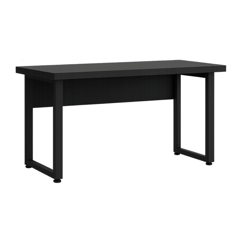 Mesa Escritório PÉ QUADRO – 1,20×0,60m – S/ Gavetas – PRETO / PRETO – 26001 Master Móveis para Escritório Linha 40mm Preto / Preto 2