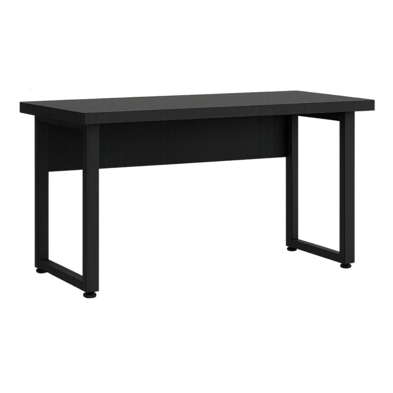 Mesa Escritório PÉ QUADRO – 1,50×0,60m – S/ Gavetas – PRETO / PRETO – 26002 Master Móveis para Escritório Linha 40mm Preto / Preto 2