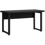 Mesa Escritório PÉ QUADRO – 1,70×0,70m – S/ Gavetas – PRETO / PRETO – 26003 Master Móveis para Escritório Linha 40mm Preto / Preto 9