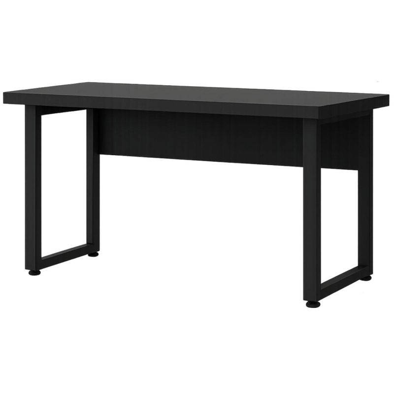 Mesa Escritório PÉ QUADRO – 1,70×0,70m – S/ Gavetas – PRETO / PRETO – 26003 Master Móveis para Escritório Linha 40mm Preto / Preto 4