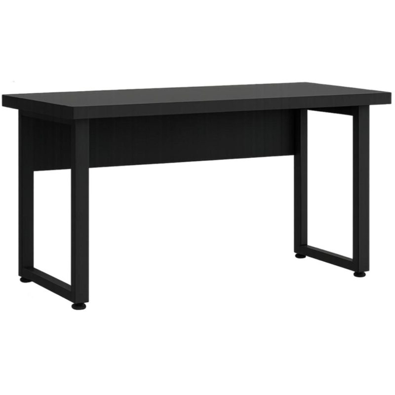 Mesa Escritório PÉ QUADRO – 1,70×0,70m – S/ Gavetas – PRETO / PRETO – 26003 Master Móveis para Escritório Linha 40mm Preto / Preto 2