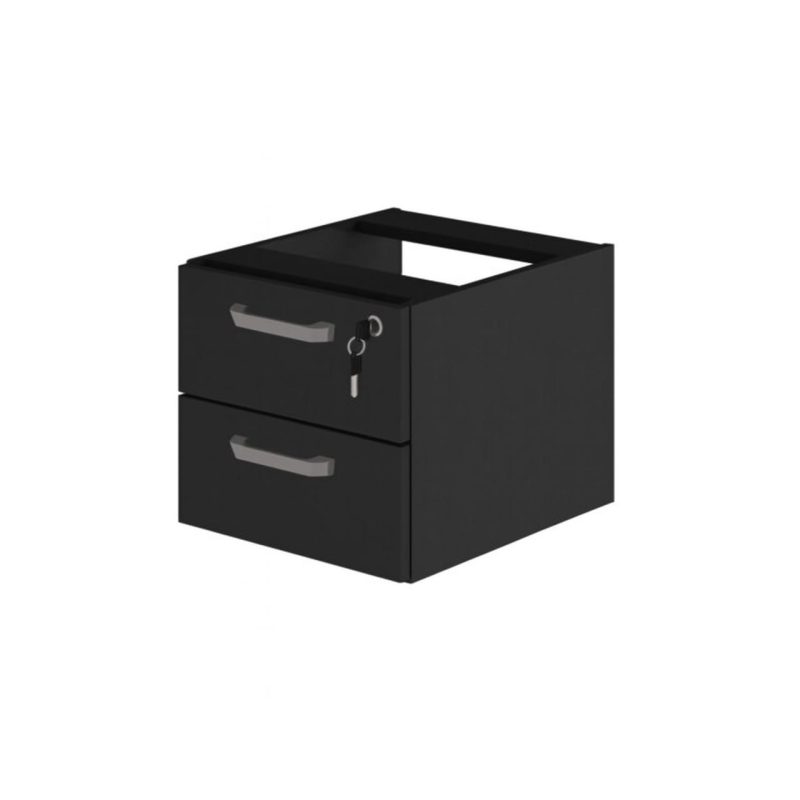 Gaveteiro suspenso – PRETO/PRETO – 26008 Master Móveis para Escritório Linha 40mm Preto / Preto 3