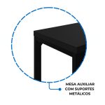 Mesa em L PÉ QUADRO (1,70×0,70m + Mesa Auxiliar) – S/ Gavetas – PRETO / PRETO – 26011 Master Móveis para Escritório Linha 40mm Preto / Preto 17 Mesa em L PÉ QUADRO (1,70×0,70m + Mesa Auxiliar) – S/ Gavetas – PRETO / PRETO – 26011 Master Móveis para Escritório Linha 40mm Preto / Preto 17