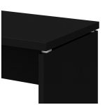 Mesa em L PÉ PAINEL (1,50×0,60m + Mesa Auxiliar) – S/ Gavetas – PRETO / PRETO – 26012 Master Móveis para Escritório Linha 40mm Preto / Preto 17