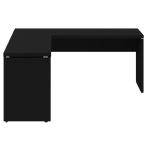 Mesa em L PÉ PAINEL (1,70×0,70m + Mesa Auxiliar) – S/ Gavetas – PRETO / PRETO – 26013 Master Móveis para Escritório Linha 40mm Preto / Preto 11
