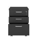 Gaveteiro Volante com 03 Gavetas com Rodízios e Fechadura – MDP Preto – 26034 Master Móveis para Escritório Linha 40mm Preto / Preto 14 Gaveteiro Volante com 03 Gavetas com Rodízios e Fechadura – MDP Preto – 26034 Master Móveis para Escritório Linha 40mm Preto / Preto 14