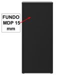 Arquivo de Madeira para Pasta Suspensa com 4 Gavetas – MDP PRETO – 26035 Master Móveis para Escritório Linha 40mm Preto / Preto 14