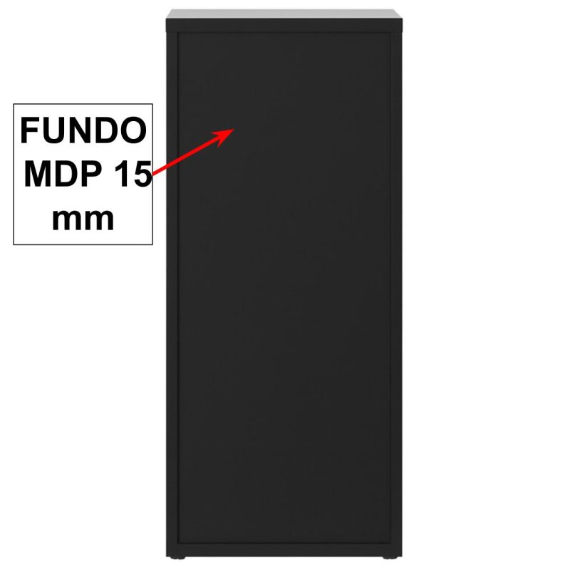 Arquivo de Madeira para Pasta Suspensa com 4 Gavetas – MDP PRETO – 26035 Master Móveis para Escritório Linha 40mm Preto / Preto 6