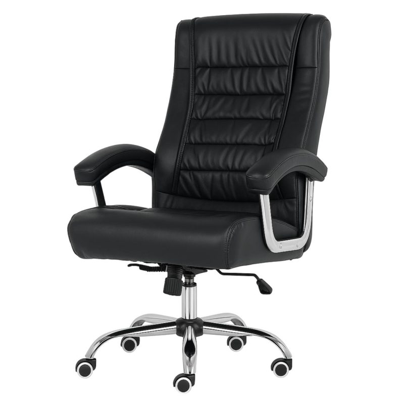 Poltrona LUXO IMPORTADA Concha Dupla Syncron – Couríssimo Preto – 30017 Master Móveis para Escritório Presidente 5