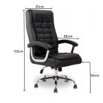 Poltrona LUXO IMPORTADA Concha Dupla Syncron – Couríssimo Preto – 30017 Master Móveis para Escritório Presidente 16