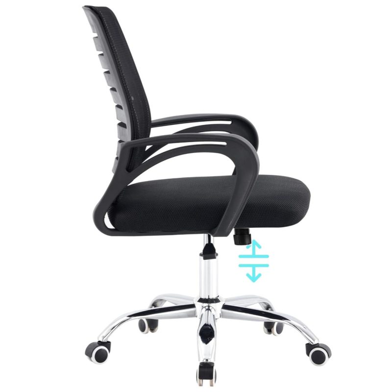 Cadeira para Escritório Tela OZY com Braço – Cor Preta – 30055 Master Móveis para Escritório Cadeira de Tela 3