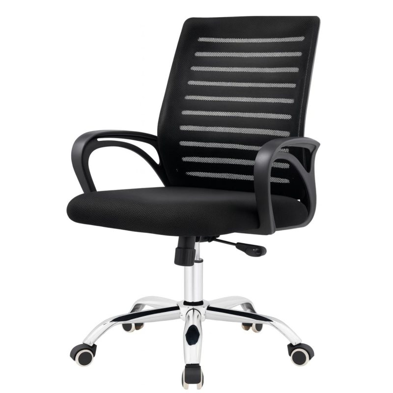 Cadeira para Escritório Tela OZY com Braço – Cor Preta – 30055 Master Móveis para Escritório Cadeira de Tela 5