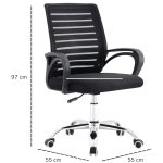 Cadeira para Escritório Tela OZY com Braço – Cor Preta – 30055 Master Móveis para Escritório Cadeira de Tela 13