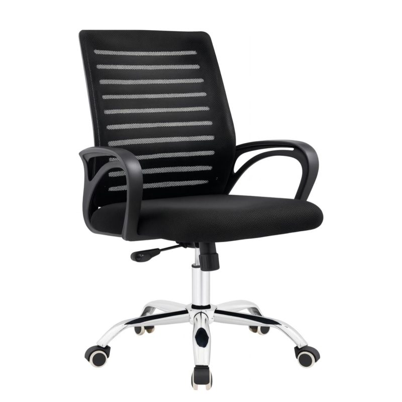 Cadeira para Escritório Tela OZY com Braço – Cor Preta – 30055 Master Móveis para Escritório Cadeira de Tela 2