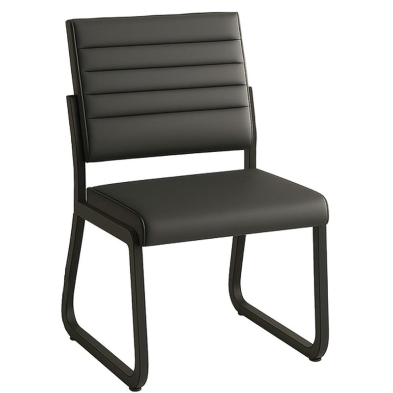 Poltrona para Escritório Estofada – TRIX – Cor Preta – 35119 Master Móveis para Escritório Cadeira Longarina Sofanete 2