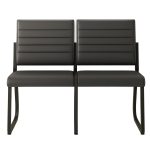 Sofanete para Escritório Estofada com 02 Lugares – TRIX – Pés PRETO – 35120 Master Móveis para Escritório Cadeira Longarina Sofanete 11