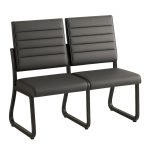 Sofanete para Escritório Estofada com 02 Lugares – TRIX – Pés PRETO – 35120 Master Móveis para Escritório Cadeira Longarina Sofanete 10