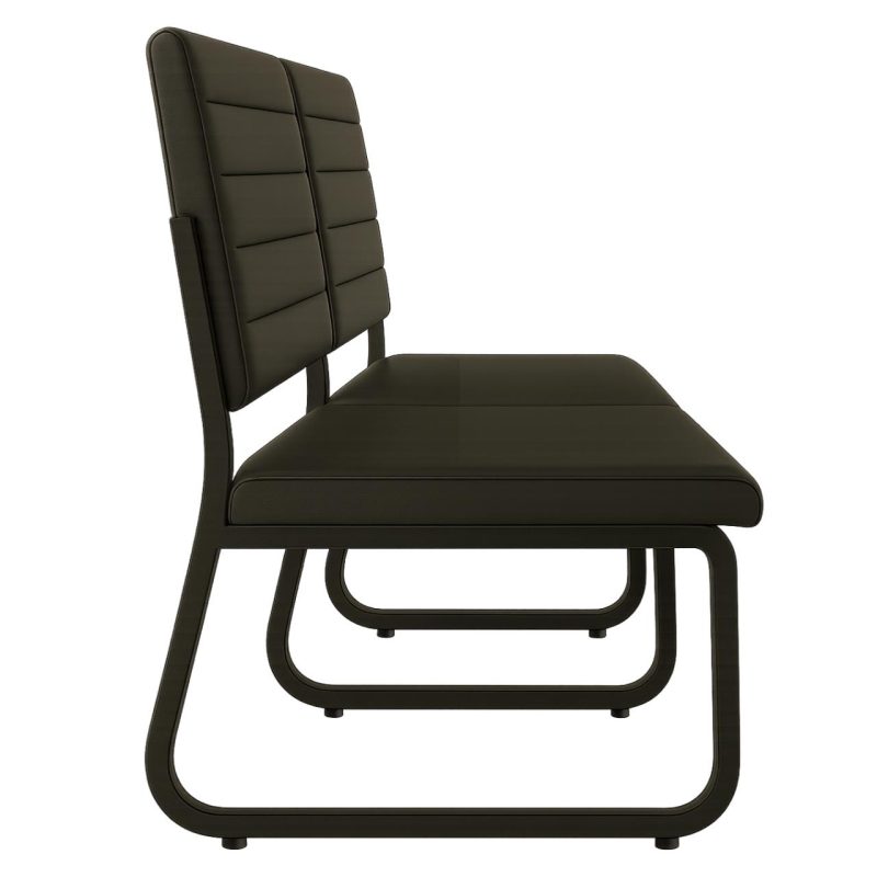 Sofanete para Escritório Estofada com 02 Lugares – TRIX – Pés PRETO – 35120 Master Móveis para Escritório Cadeira Longarina Sofanete 4