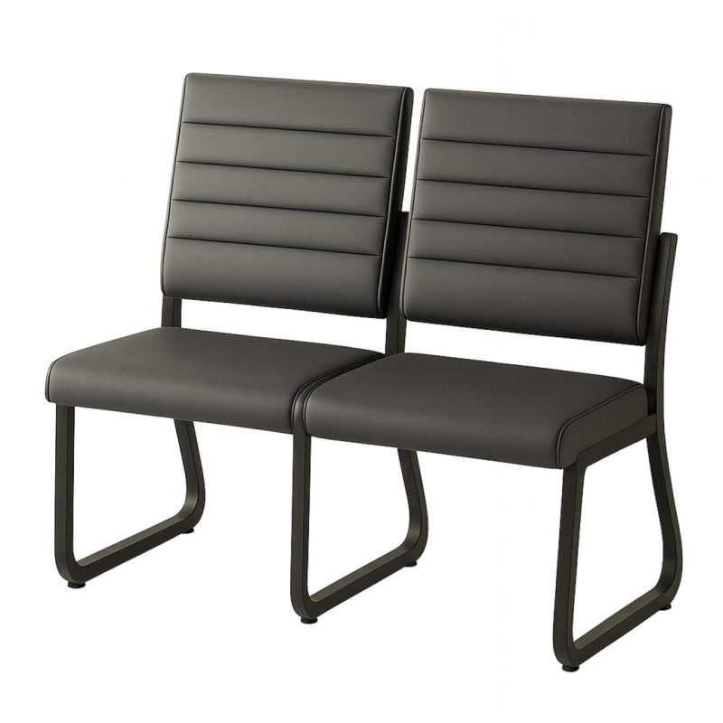 Sofanete para Escritório Estofada com 02 Lugares – TRIX – Pés PRETO – 35120 Master Móveis para Escritório Cadeira Longarina Sofanete 6