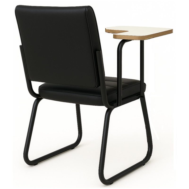 Poltrona Universitária TRIX Estofada com Prancheta Fixa – Corino Preto – 35121 Master Móveis para Escritório Carteira Escolar 5