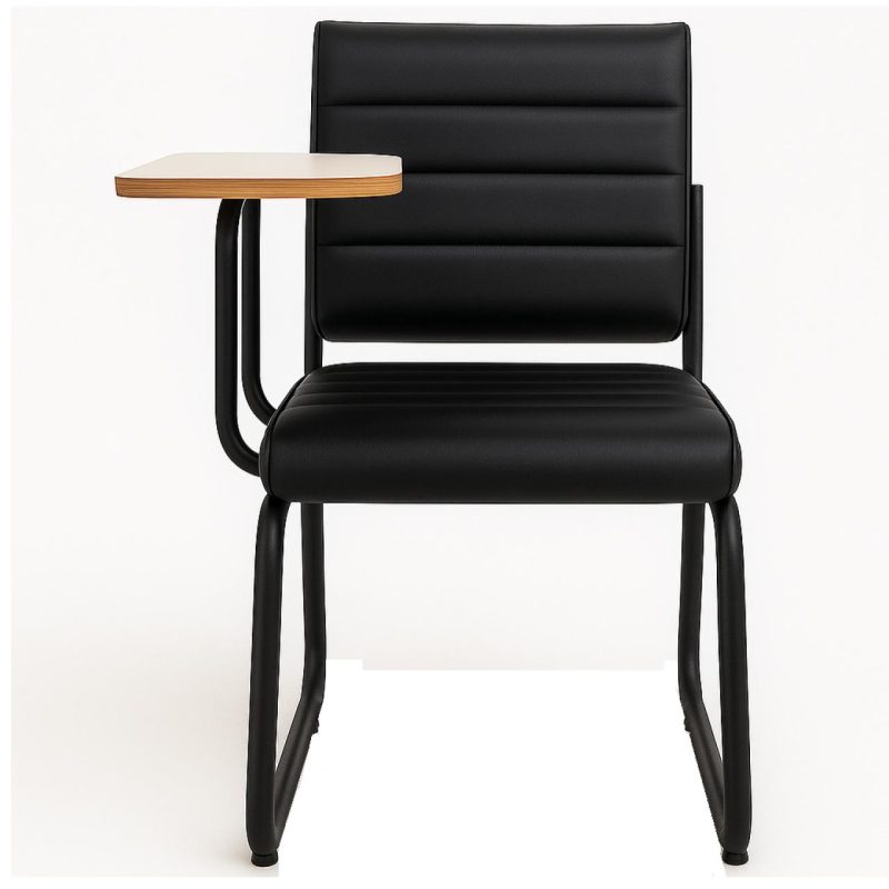 Poltrona Universitária TRIX Estofada com Prancheta Fixa – Corino Preto – 35121 Master Móveis para Escritório Carteira Escolar 2