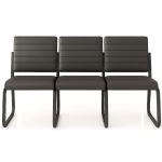 Sofanete para Escritório Estofada com 03 Lugares – TRIX – Pés PRETO – 35123 Master Móveis para Escritório Cadeira Longarina Sofanete 11