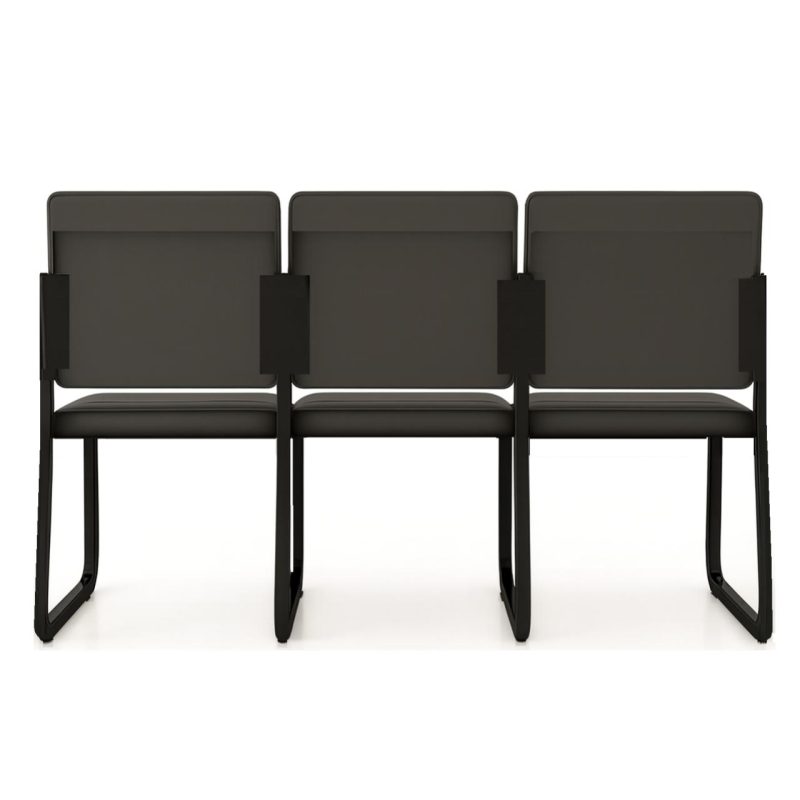 Sofanete para Escritório Estofada com 03 Lugares – TRIX – Pés PRETO – 35123 Master Móveis para Escritório Cadeira Longarina Sofanete 4