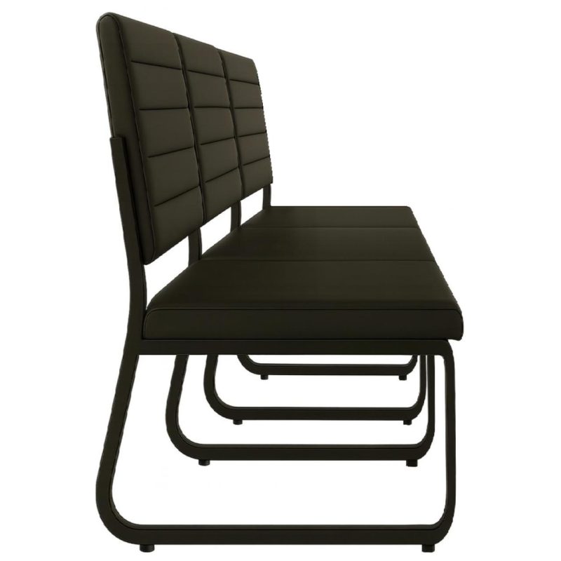 Sofanete para Escritório Estofada com 03 Lugares – TRIX – Pés PRETO – 35123 Master Móveis para Escritório Cadeira Longarina Sofanete 5