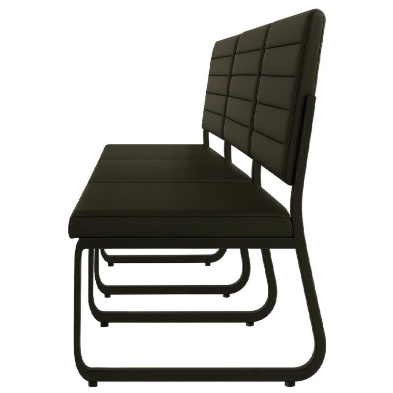 Sofanete para Escritório Estofada com 03 Lugares – TRIX – Pés PRETO – 35123 Master Móveis para Escritório Cadeira Longarina Sofanete 7