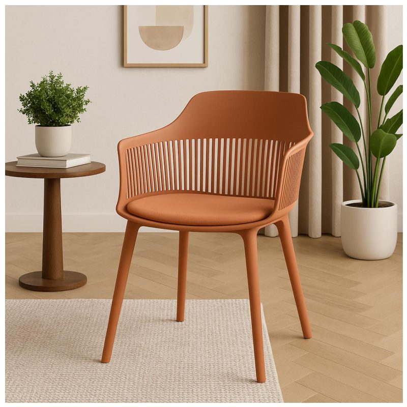 Cadeira Interlocutor MARCELA Polipropileno – COR CARAMELO – 37014 Master Móveis para Escritório Cadeira Fixa Plástica 7