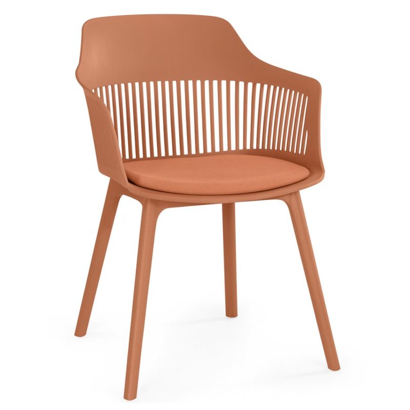 Cadeira Interlocutor MARCELA Polipropileno – COR CARAMELO – 37014 Master Móveis para Escritório Cadeira Fixa Plástica 2